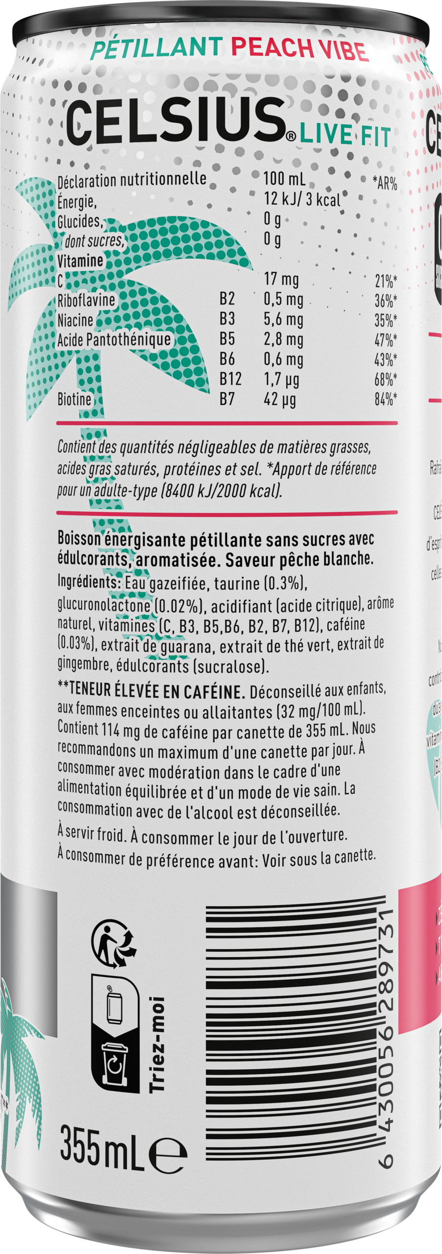 Peach Vibe™ – Product's Back Label