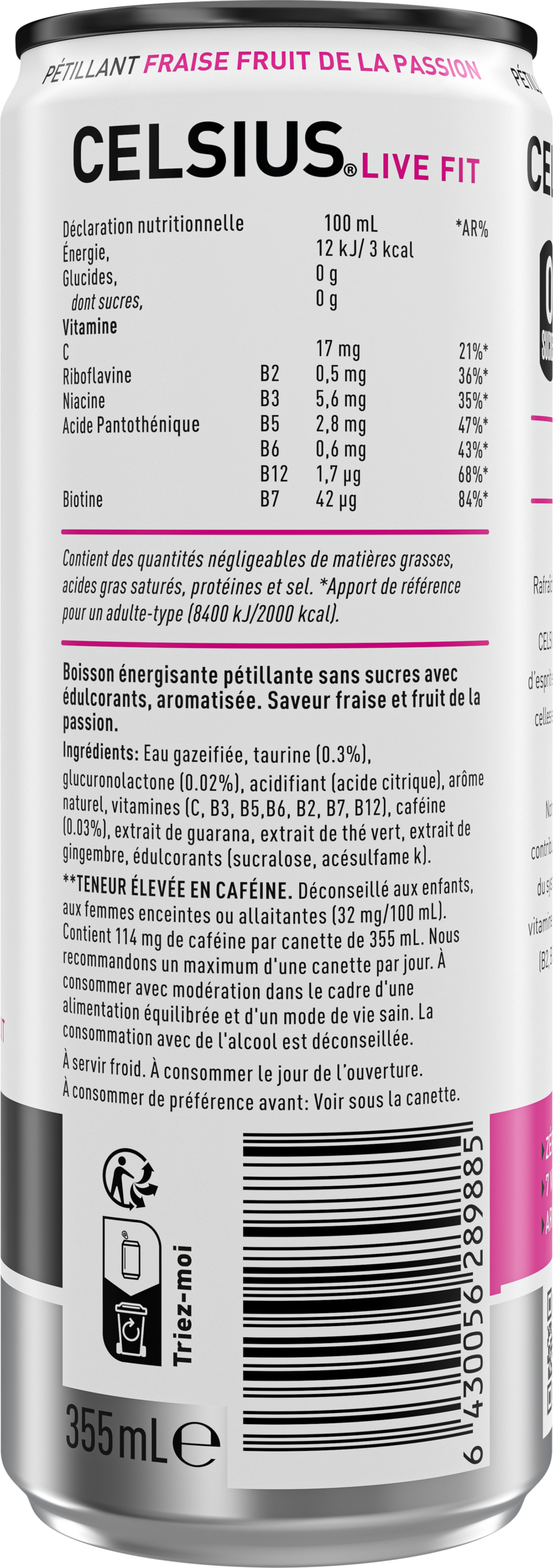 Strawberry Passionfruit – Product's Back Label
