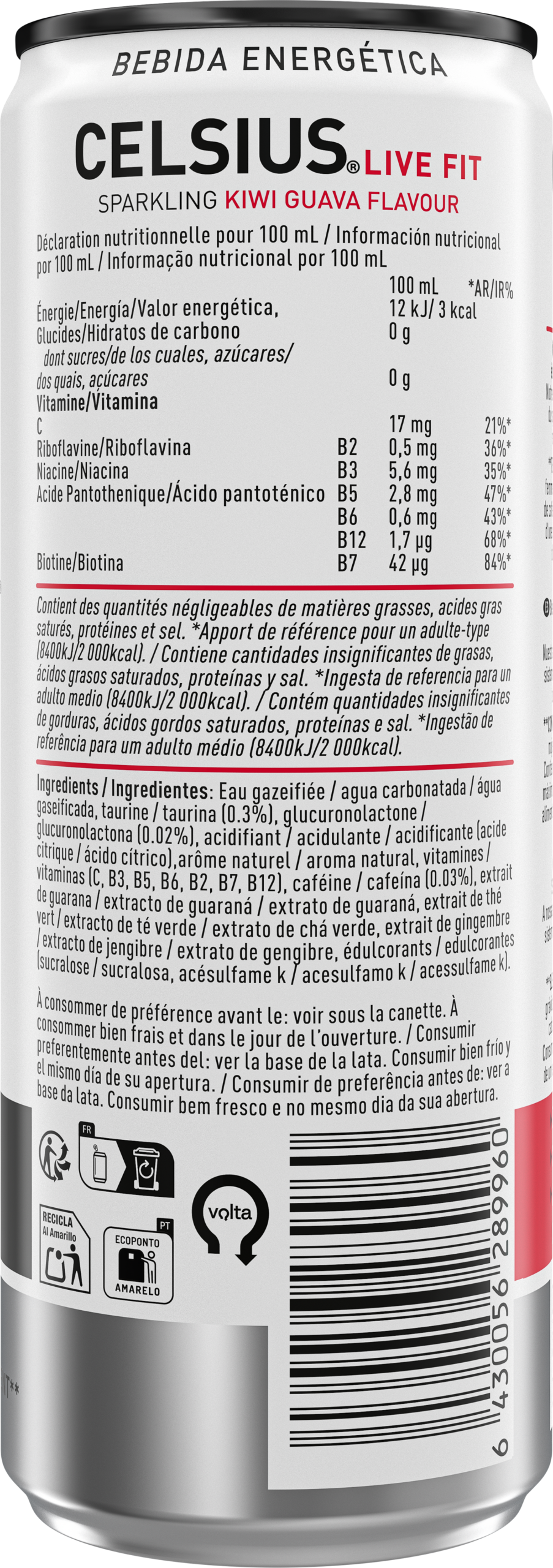 Kiwi Guava – Product's Back Label