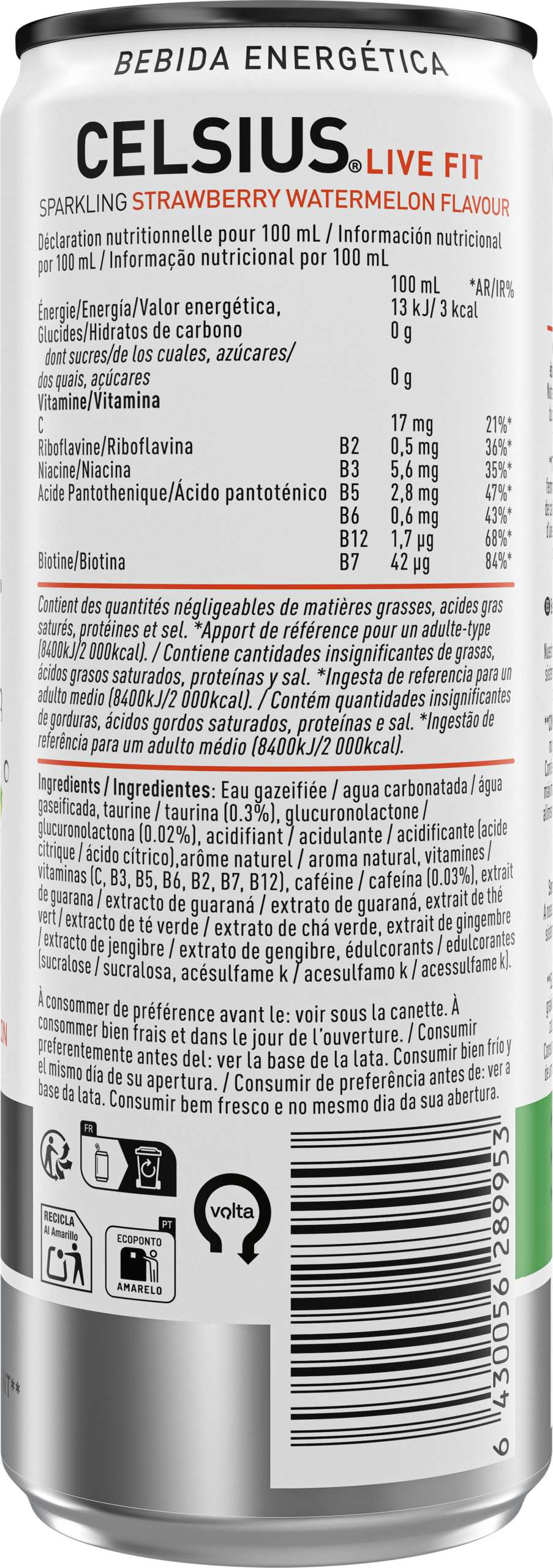 Strawberry Watermelon – Product's Back Label